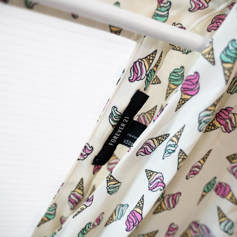 Ice Cream Cone flutter sleeve mini dress - Picture 3 of 6